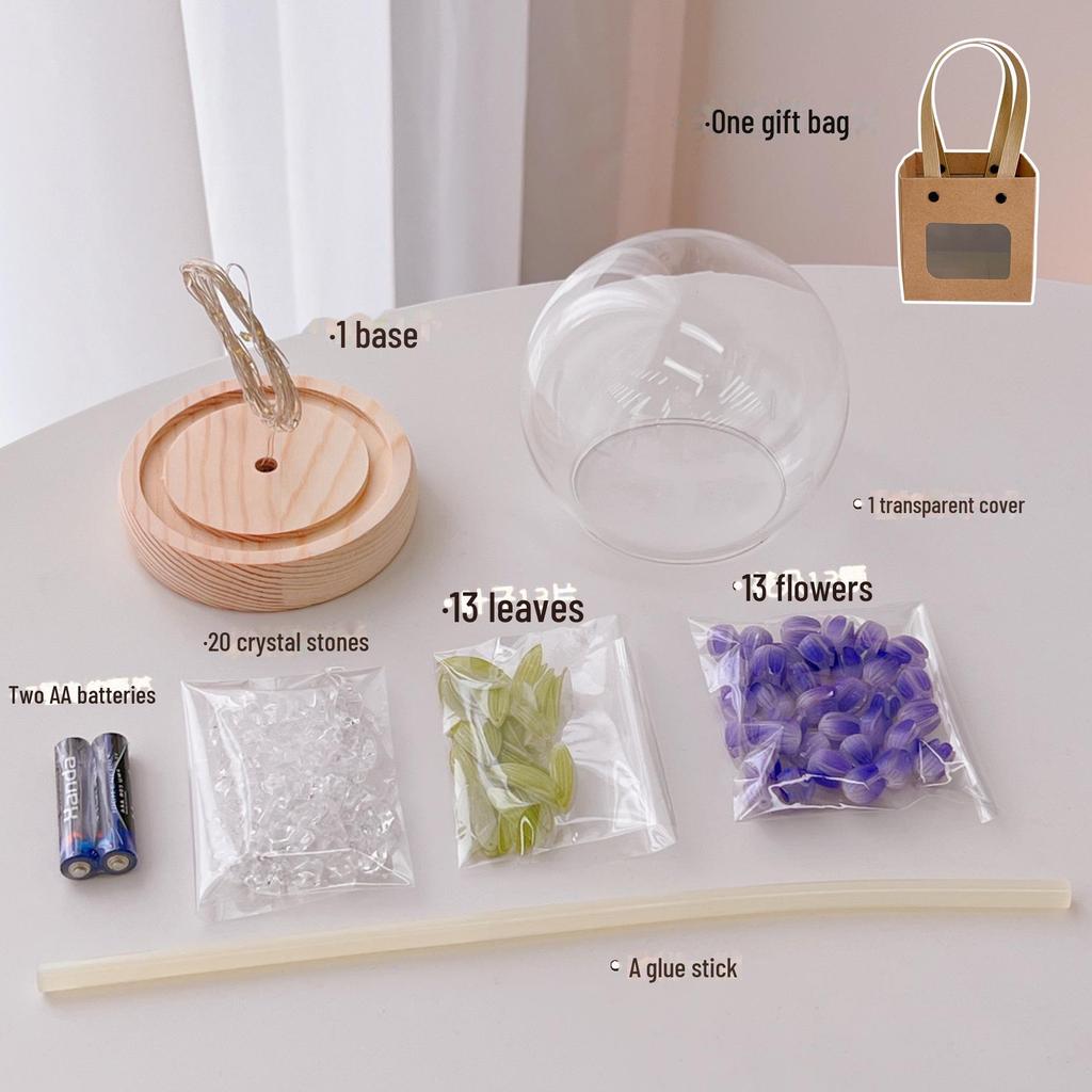 Светодиодный ночник-тюльпан: Искусственный цветок для спальни, средство для сна, подарок на день рождения для нее, атмосферный светодиодный светильник для китайского Дня святого Валентина