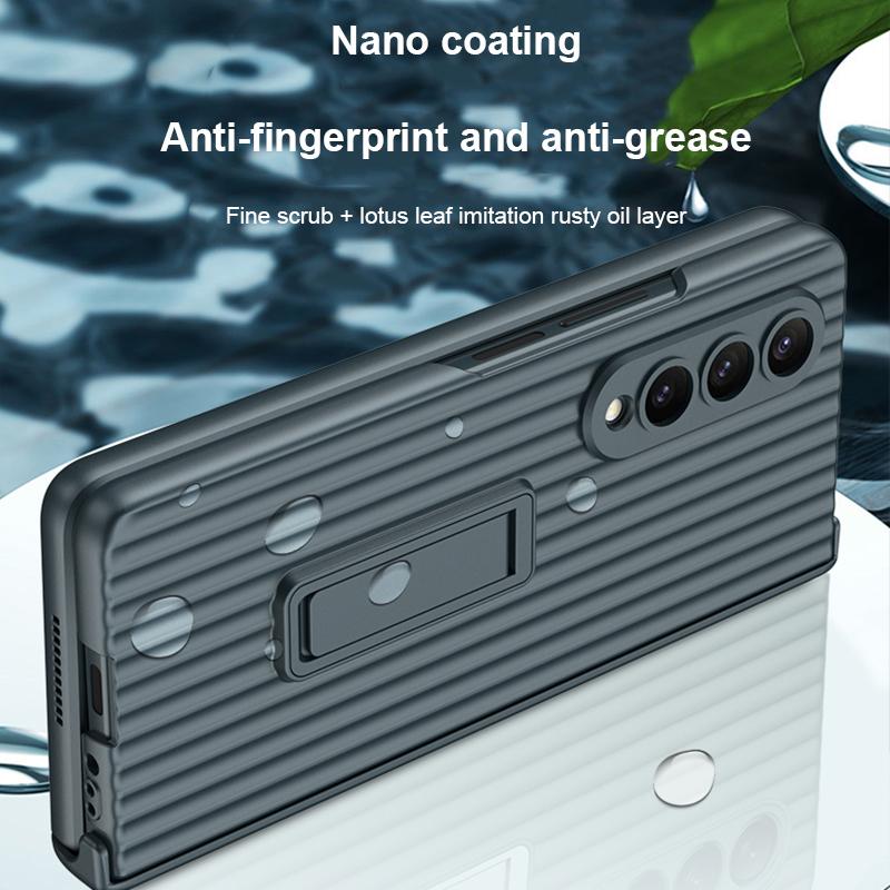 Чехол для Samsung Galaxy Z Fold 4 5g, магнитный шарнир, слот для ручки, подставка, жесткий чехол с защитным стеклом для экрана для Samsung Z Fold4