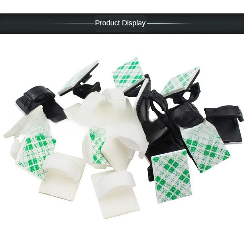 Мини-самоклеящиеся автомобильные зажимы для проводов, стикер для галстука, офисные зажимы для шнура, органайзер