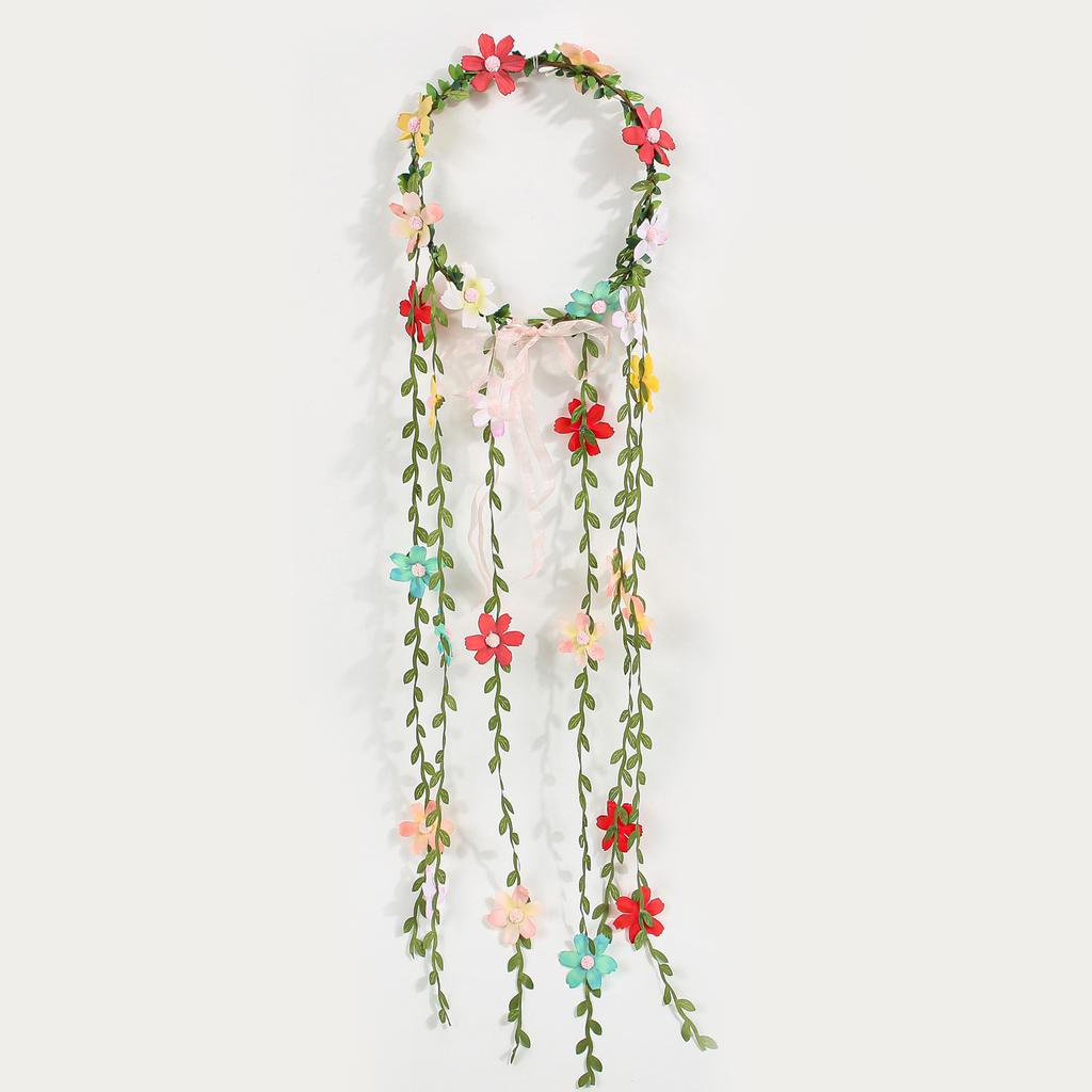 Богемная корона-ободок из ротанга с цветочными лозами для невесты, свадебные аксессуары, цветочный венок для девочек, повязка на голову для причесок, головной убор