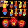 5/10pcs LED Light Up Spinning Tops Glow Rotating Gyro Kids Birthday Party Favors Pinata Filler Toys Boy Girl Christmas Gifts