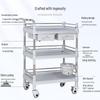 Stainless Steel Medical Trolley: Small Surgical Instrument Cart & Nursing Table