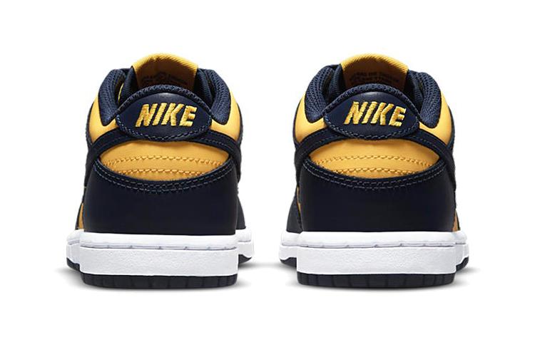 Детские кроссовки Nike Dunk Low Michigan (2021/2024) (PS) Varsity Maize/Midnight Navy-White