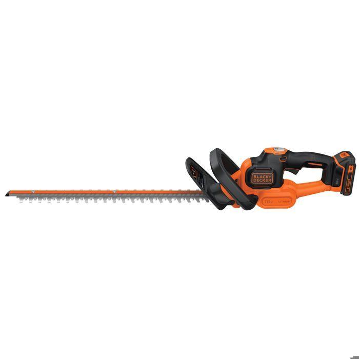 Taille-haies électrique sans fil + batterie 2Ah + chargeur - BLACK&DECKER - GTC18502PC-QW - 18V - Lame 50cm
