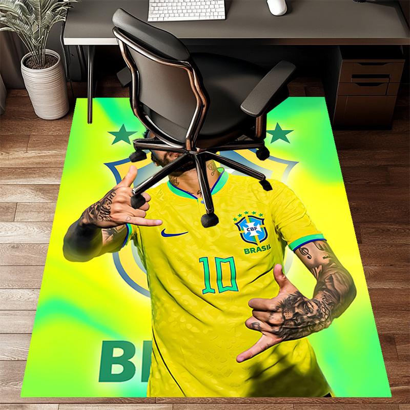 1pc Neymar Design Printed Area Rug Carpet for Bedroom Living Room Home Decor Rugs Mat Non Slip Mat Rug for Bedside