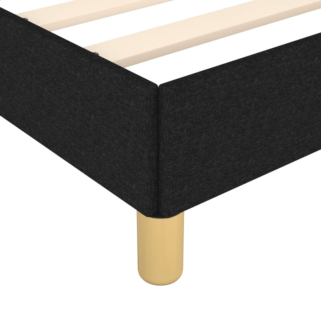 Box Spring Bed Frame Black 160 x 200 cm Fabric