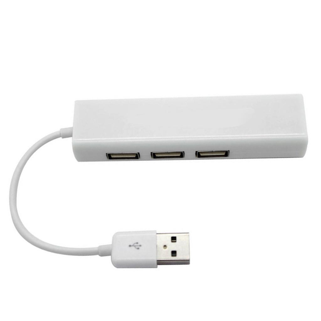 USB-концентратор RJ45, высокоскоростной ПВХ-медный широкосовместимый адаптер USB-Ethernet для телефона, 480 Мбит/с