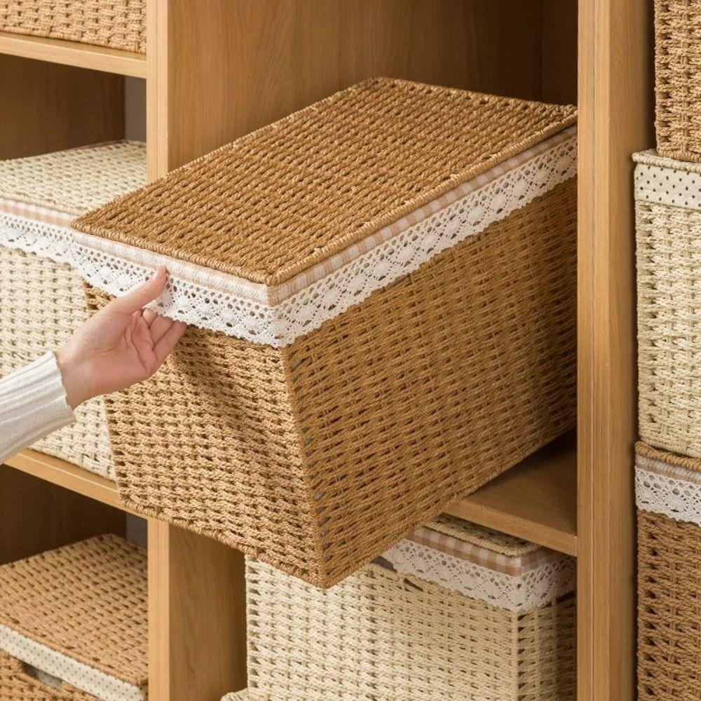 Большая емкость складной контейнер для хранения клетчатая подкладка корзина для хранения белья многофункциональный органайзер