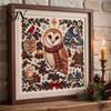 Embroidery Starter Kits for Beginners Christmas Animal Cross Stitch Kit, Holiday Seasonal Handmade Decoration Projects Pattern, Festive Craft