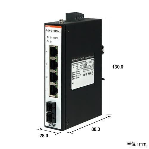 Dia Trend Industrial Ethernet Switching Hub Gigabit Type Multimode DEH-GTX4SM1
