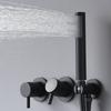 Tuqiu матовый золотой латунный смеситель для душа для ванной комнаты, набор для душа с круглой душевой головкой, серый/черный настенный комплект для душа для ванной комнаты