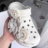 Bai Lu Bone White Clog Accessories: Detachable DIY Shoe Flower Bouquet
