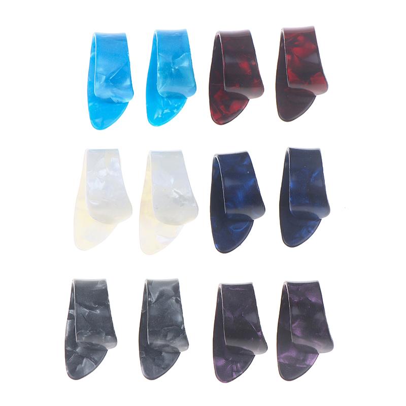 12Pcs Guitar Finger Picks Thumb/Index Sizes Fingerstyle Protector Anti-Slip Design Bass Acoustic/Electric Guitar