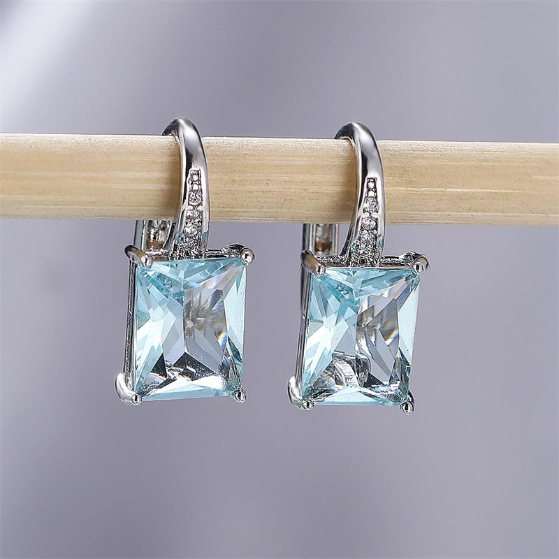 Модные квадратные серьги женские серьги-кольца принцесса свадебные украшения для помолвки подарки