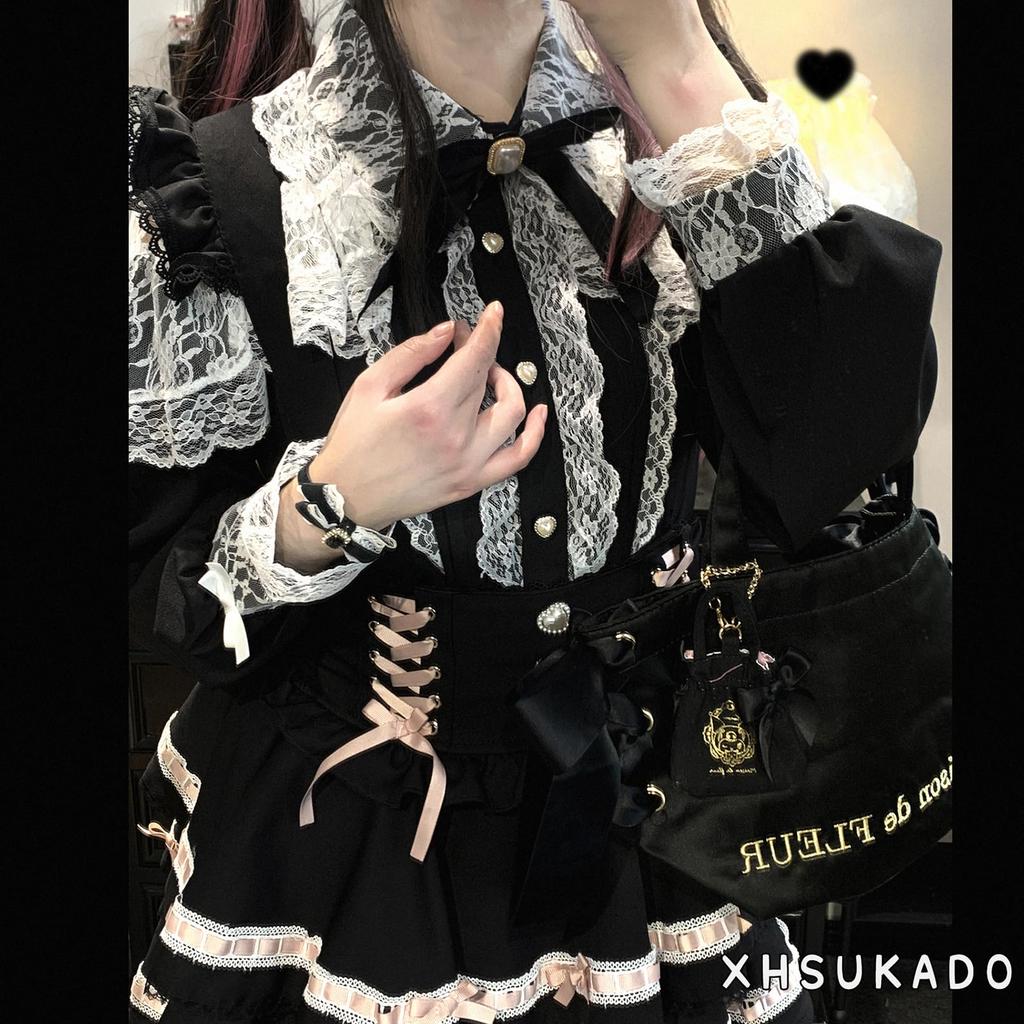 XHSUKADO Long Detachable Ribbon and Brooch and This Cute Blouse Is Stylish and Fashionable for and Women's Open-Shoulder Blouse, Sleeve, Cape-Style,