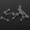 10pcs Clear Acrylic Tongue Rings Barbells