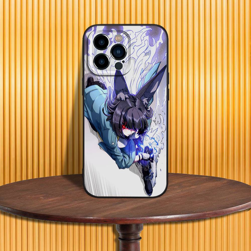 Чехол для телефона Miyabi Hoshimi ZZZ Для iPhone 17,16,15,14,13,12,11,Pro,Max,Plus,X,XS,SE4,E,Mini,Мягкий черный чехол