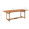11 Piece Garden Dining Set 220 x 90 x 75 cm Solid Acacia Wood