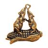 Retro Gold-Eating Mouse Keychain Pendant Brass Antique Ornament