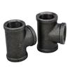 Новые черные фитинги для труб ковкий чугун 1/2'' 3/4'' 1'' Резьбовой угольник для соединения труб Сантехнический фитинг для труб