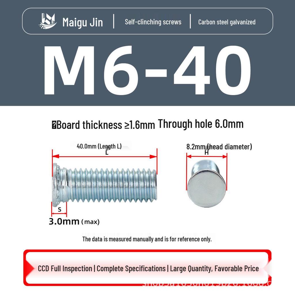 Flat Head Carbon Steel Galvanized Rivet Nuts FH-M2 to M10 - Free Shipping