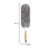 MR.SIGA Lint-Free Duster with Bamboo Handle and Interchangeable Heads, Washable Microfiber Duster for Household Cleaning