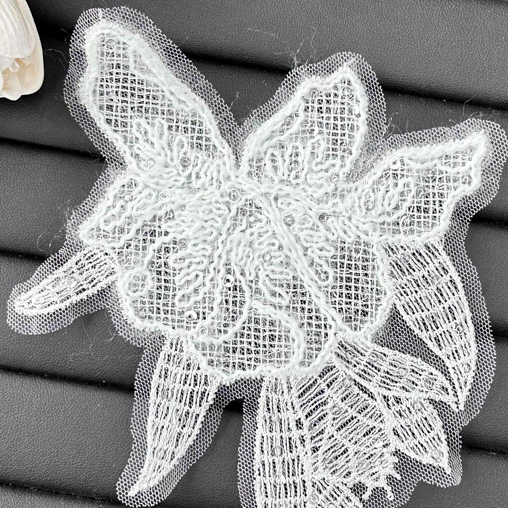 Компьютерная вышивка Сетка Пайетки Кружево DIY Аксессуары Платье Танцевальный костюм Тканевая нашивка