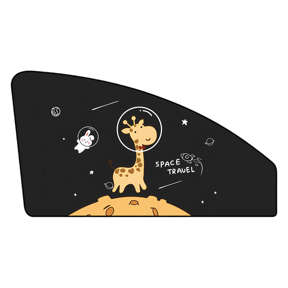 Магнитный автомобильный солнцезащитный козырек Складная автомобильная магнитная шторка Милый жираф Теплоизоляция Оконный экран для конфиденциальности Автомобильные аксессуары для детей