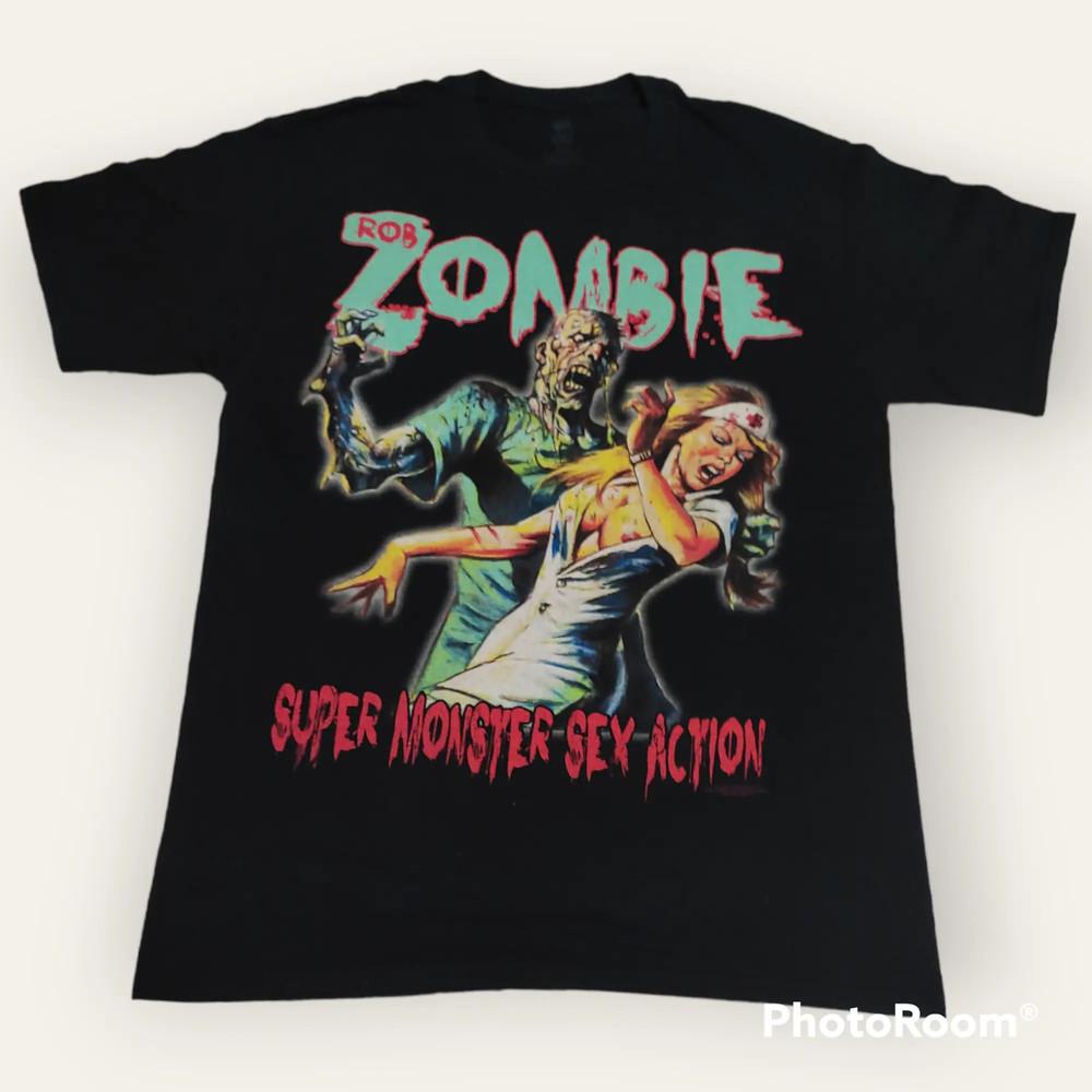 Редкий! Футболка с принтом группы Rob Zombie S-5XL BL872 Унисекс