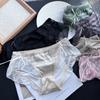 Ladies Spring and Summer Lovely Ice Silk Lace Mesh Cotton Sexy Low Waist Underwear