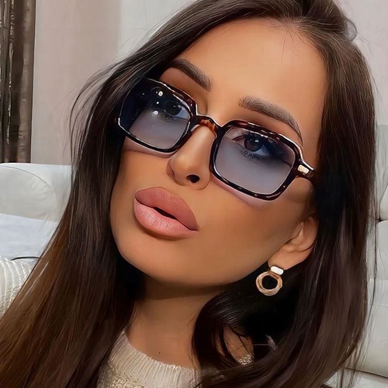 Простые квадратные солнцезащитные очки для мужчин и женщин, ретро очки, летние солнцезащитные очки, пляжные модные очки