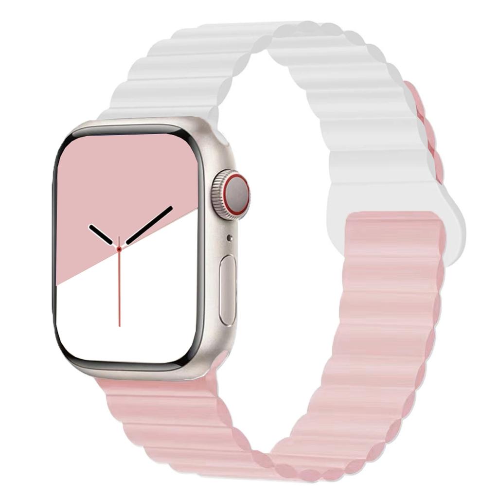 Простой силиконовый ремешок для часов Apple Watch Ultra 9 8 7 49 мм 45 мм 41 мм Силиконовый ремешок с магнитной застежкой для часов iWatch 6 5 4 SE 44 мм 40 мм 42 мм