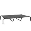 Outdoor dog bed, elevated dog bed for large dogs, with washable mesh steel frame, 152 x 94 x 23 cm, grey