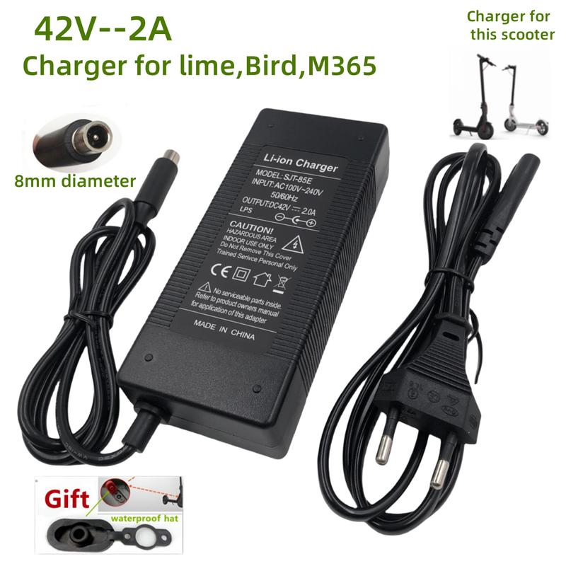 Зарядное устройство 42 В 2 А для 36 В M365 pro, bird, lime, ime-s, Ninebot Es1, Ninebot Es2, Ninebot Es4