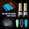 7ml Glow Top Coat Gel Nail Polish Blue Luminous Top Coat Cured By UV/LED Lamp