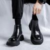 2025 большие ботинки Martin средней высоты корейская версия британская платформа черная платформа Chelsea pipe короткие ботинки 3166-R