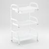 Hairdressing Cosmetic Assistant for the Salon St019 Universal Trolley Table Cabinet on Wheels with Three Shelves and a Drawer