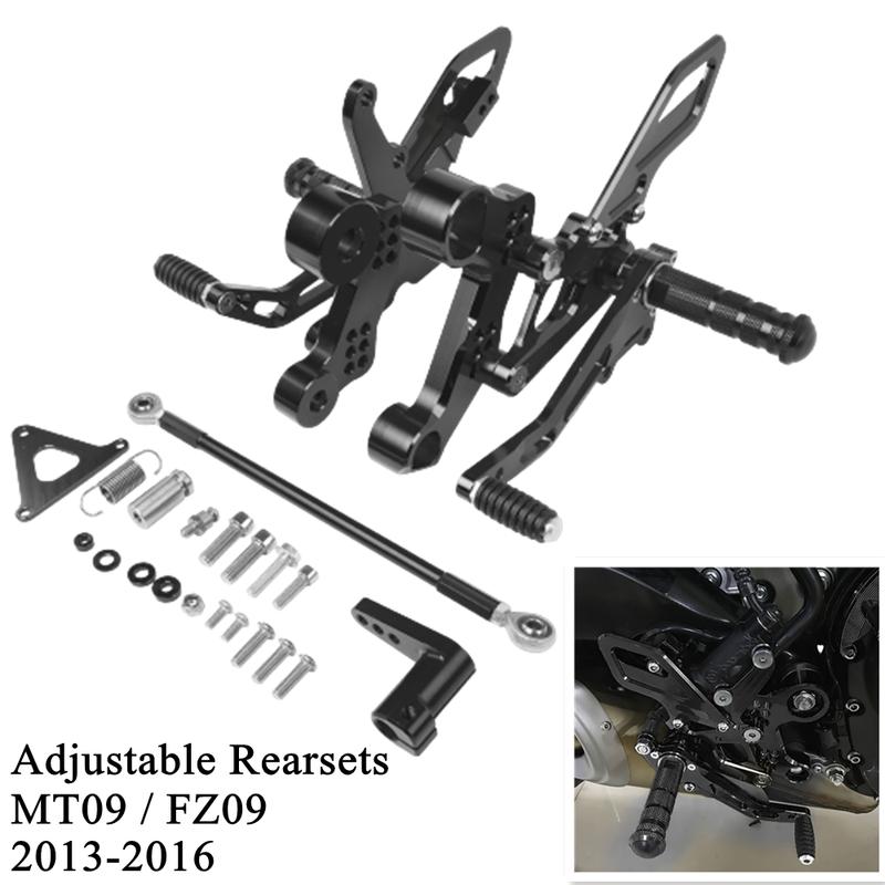Для Yamaha MT09 FZ09 MT-09 FZ-09 MT 09 2013 2014 2015 2016 Мотоцикла Задние Подножки Задний Комплект Подножек Педаль Подножка Tracer XSR900