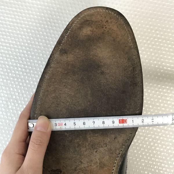 70s-80s USA Vintage Heavy Leather Goodyear Welt Long Wingtip 12D / 29.5cm / Black Business Shoes Kenmoor(USED)