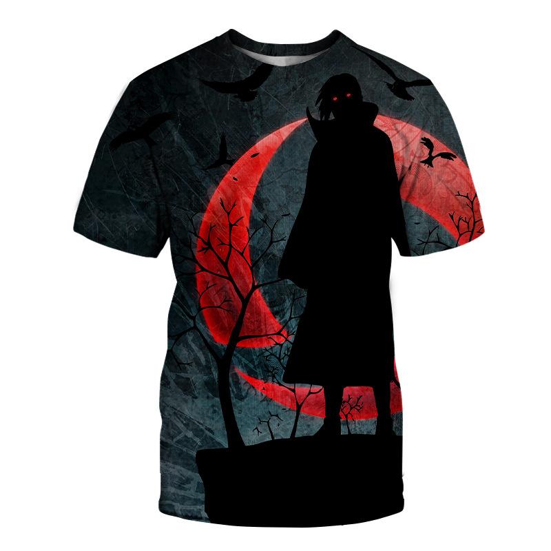 Anime Ninja Series 3D Digital Printed T-shirt Short Sleeve Printed Trendy Large Men's Wear