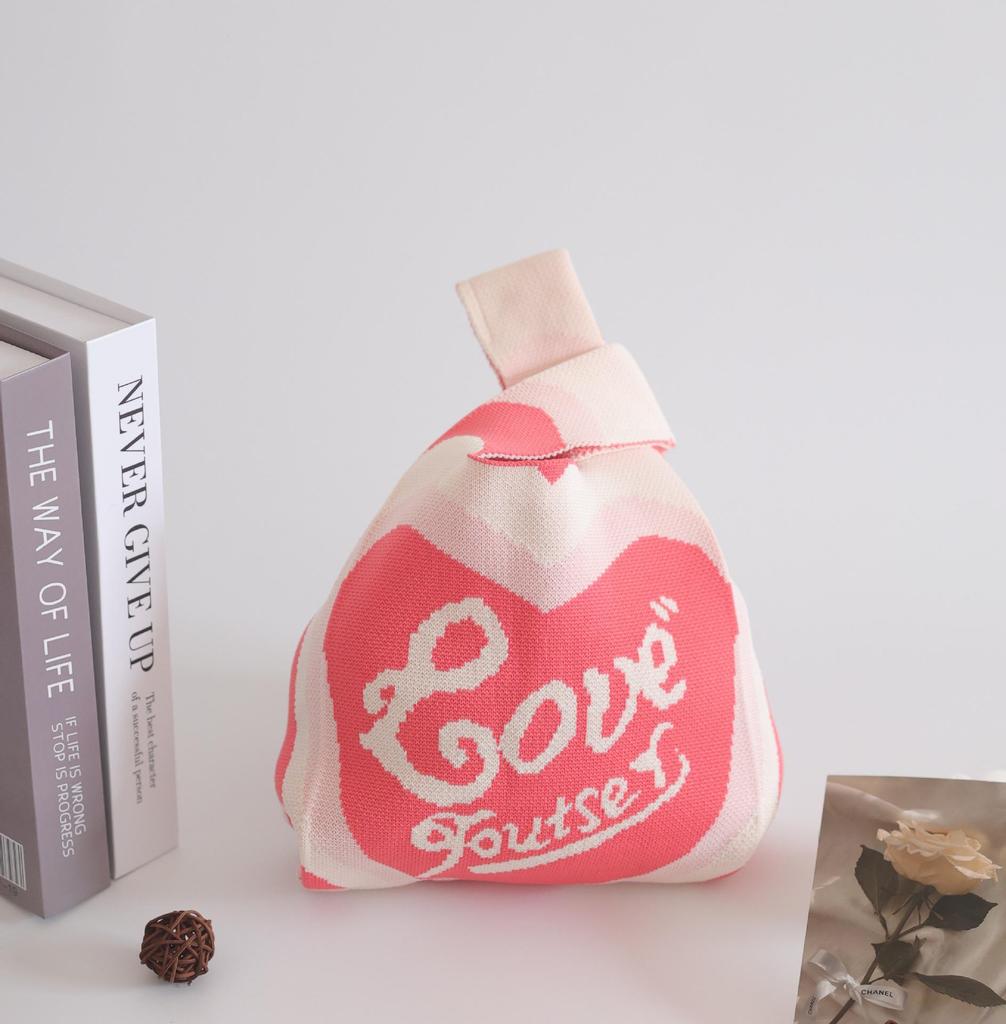 Женская толстая вязаная плетеная сумка-тоут - Подарочная и сувенирная сумочка