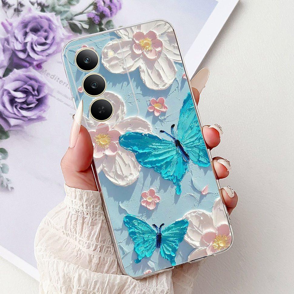 Чехол для Realme 14x 5G 6.67" Чехол Модный Чехол с Рисунком Бабочки Мягкие Силиконовые Чехлы для Телефона Для Realme 14x Realme14x Бампер