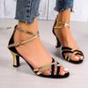 2024 High Heels Summer Shoes Women Luxury Designer Sandals Hot Sale Party Heels Sandals Fashion Woman Sandals Sandalias Mujer