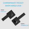Wooden Door Heavy Duty ANSI Grade 3 Keyed Entry Privacy Tubular Lever Lock Zinc Alloy Black Bedroom Bathroom Home Apartment