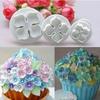 3Pcs/Set Silicone Hydrangea Cutter Flower Blossom Mold Home Cake Tools Fondant Cake Decorating Plunger