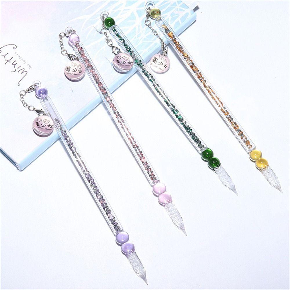 Каллиграфия Письмо Винтажная Подпись Перьевая Ручка с Заправкой Чернилами Стеклянная Ручка Стеклянная Ручка для Обмакивания Кристальная Ручка Ручка с Капельницей