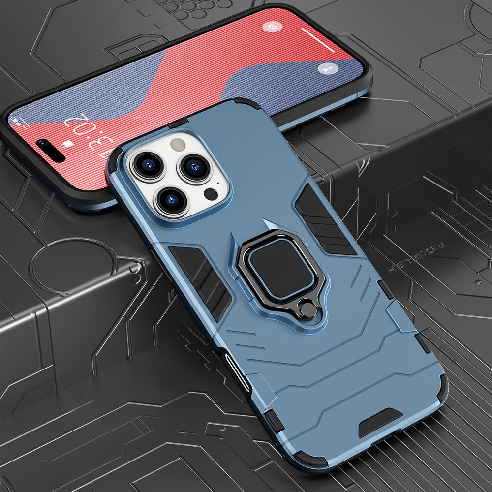 KEYSION Противоударный защитный чехол для iPhone 16 Pro Max Мягкий силиконовый + PC Ring Stand Holder Задняя крышка телефона для iPhone 16 16 Plus