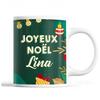 Mug - Noël Lina Vert - Ceramic - Printed Front/Back - 325 Ml