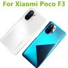 Высококачественное заднее стекло для Xiaomi Poco F3, задняя крышка, задняя крышка корпуса, крышка батарейного отсека с запасными частями для объектива камеры, замена