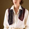 Retro cashew flower versatile high sense 61cm silk wool square scarf women 1116 New Year's new cold-proof shawl